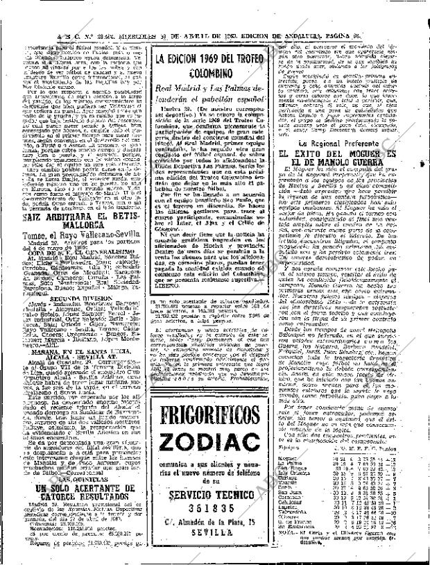 ABC SEVILLA 30-04-1969 página 96