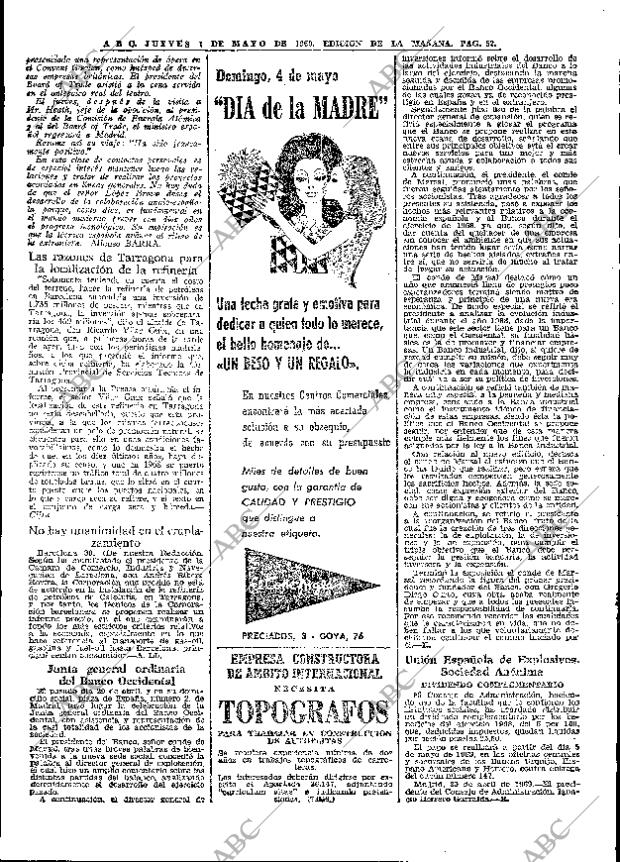 ABC MADRID 01-05-1969 página 62