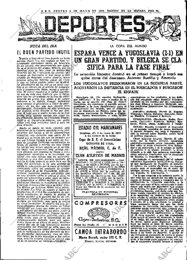 ABC MADRID 01-05-1969 página 73
