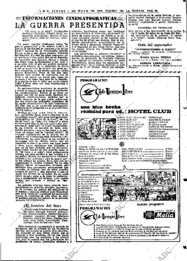 ABC MADRID 01-05-1969 página 85