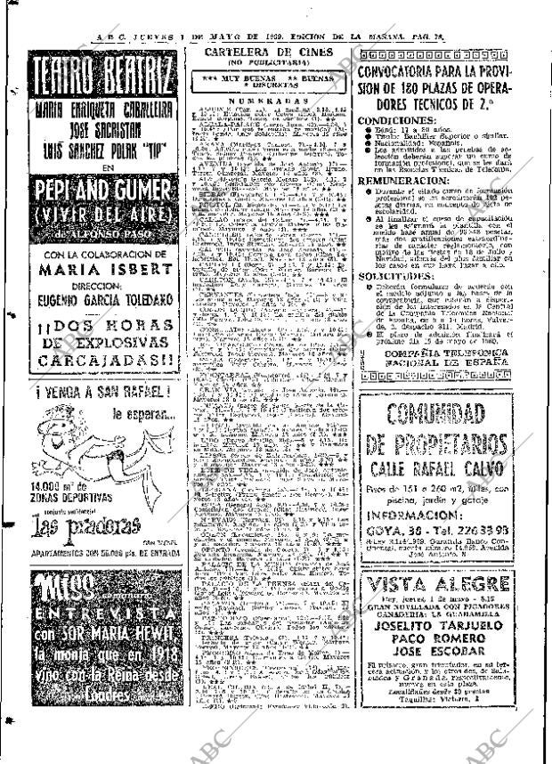 ABC MADRID 01-05-1969 página 88