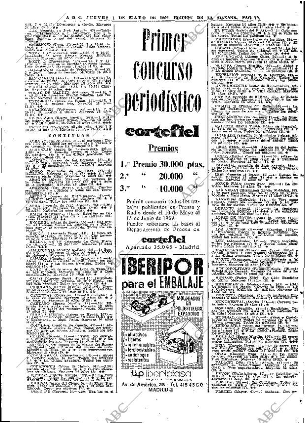 ABC MADRID 01-05-1969 página 89