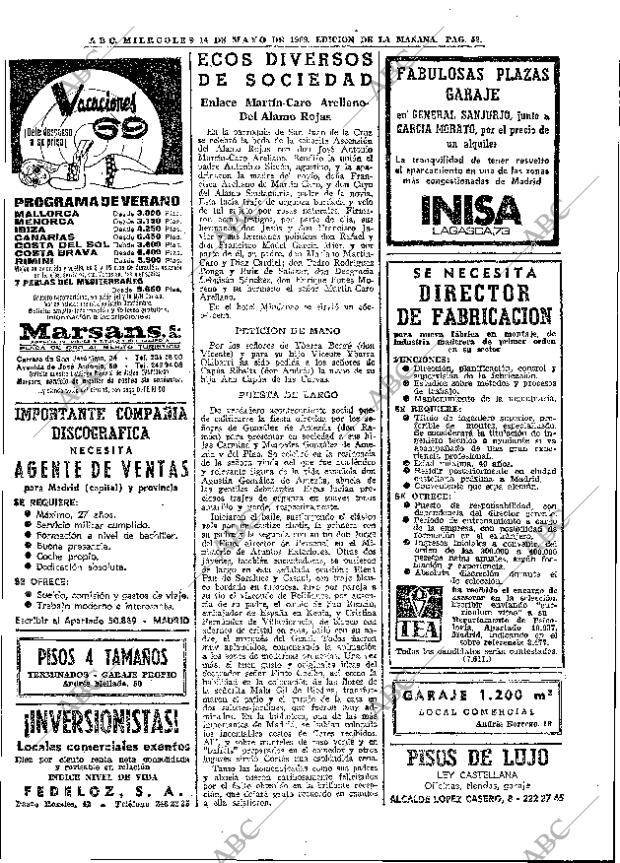 ABC MADRID 14-05-1969 página 70