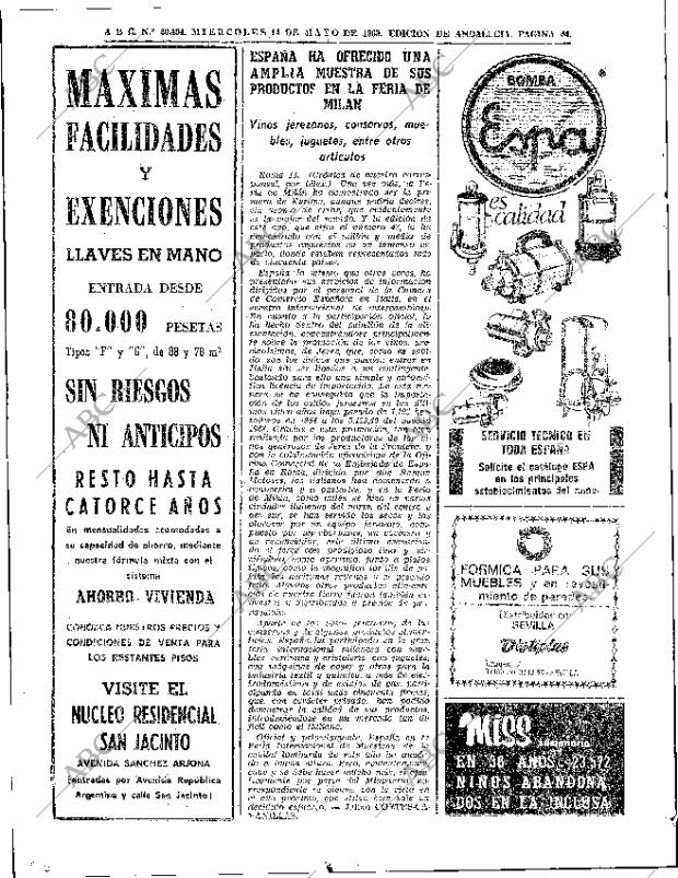 ABC SEVILLA 14-05-1969 página 44