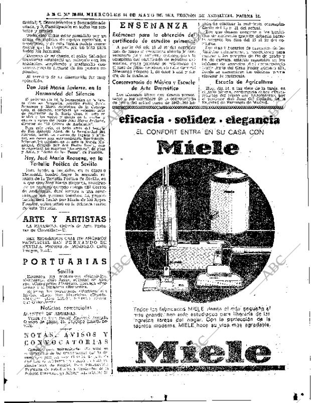 ABC SEVILLA 14-05-1969 página 51