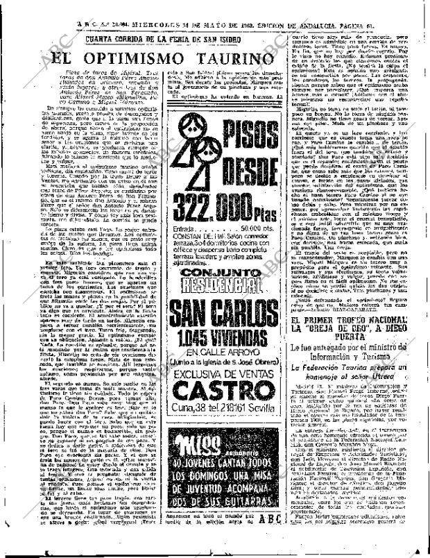 ABC SEVILLA 14-05-1969 página 61