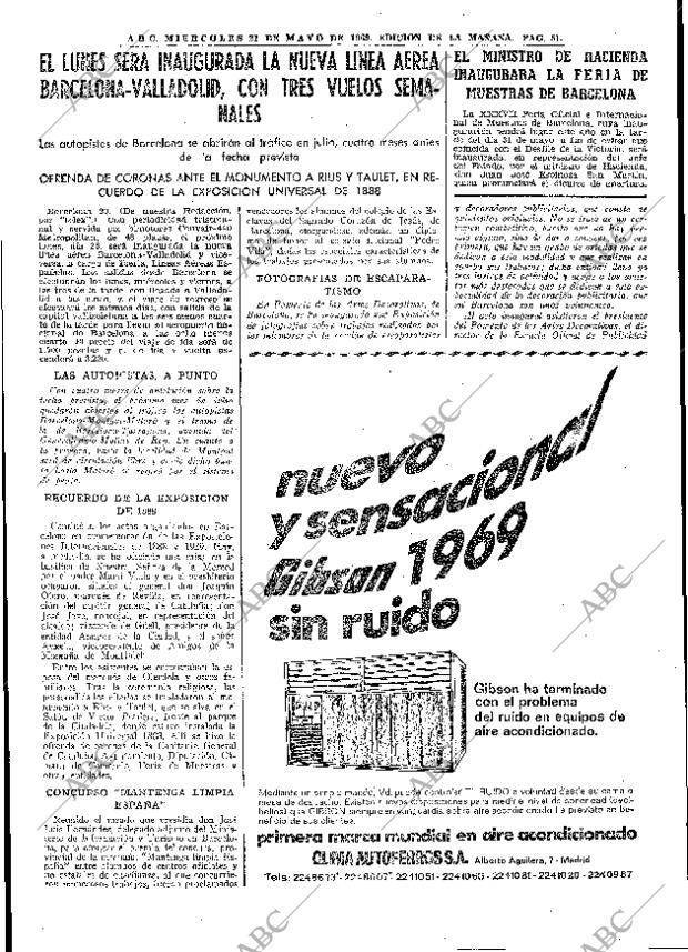 ABC MADRID 21-05-1969 página 69
