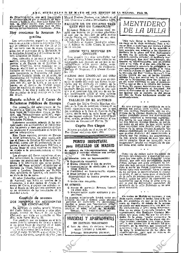 ABC MADRID 21-05-1969 página 74