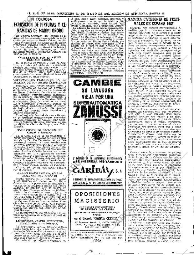ABC SEVILLA 21-05-1969 página 46