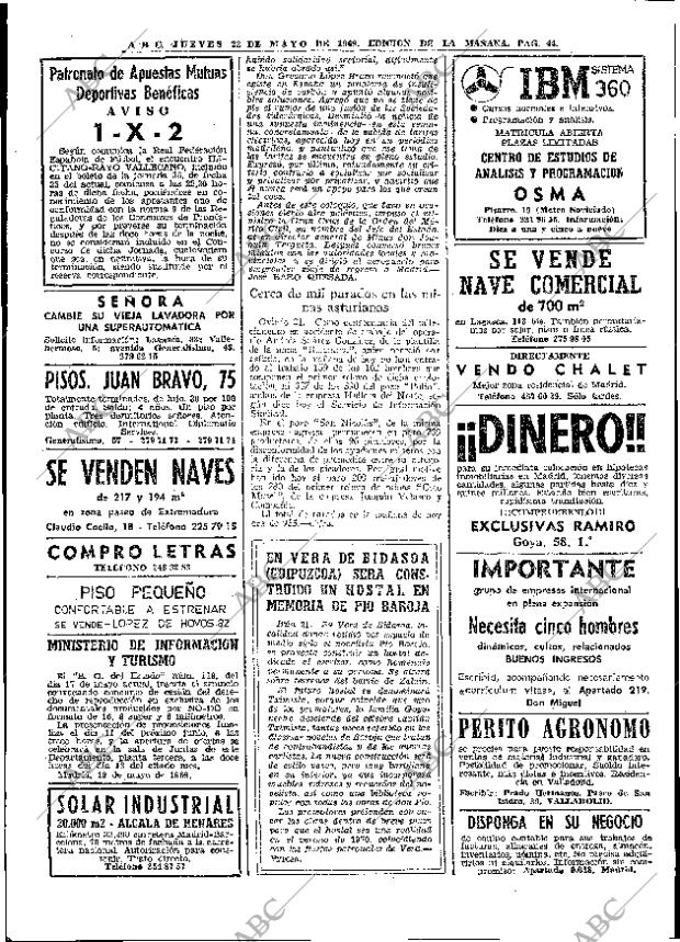 ABC MADRID 22-05-1969 página 62