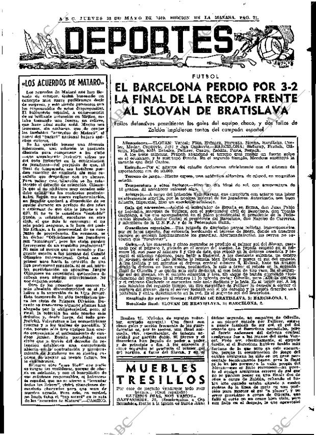 ABC MADRID 22-05-1969 página 89