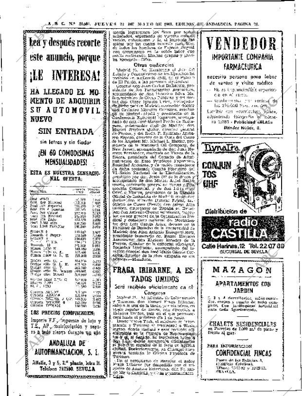 ABC SEVILLA 22-05-1969 página 70