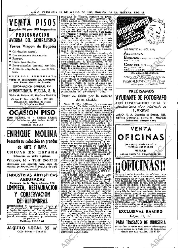 ABC MADRID 23-05-1969 página 62