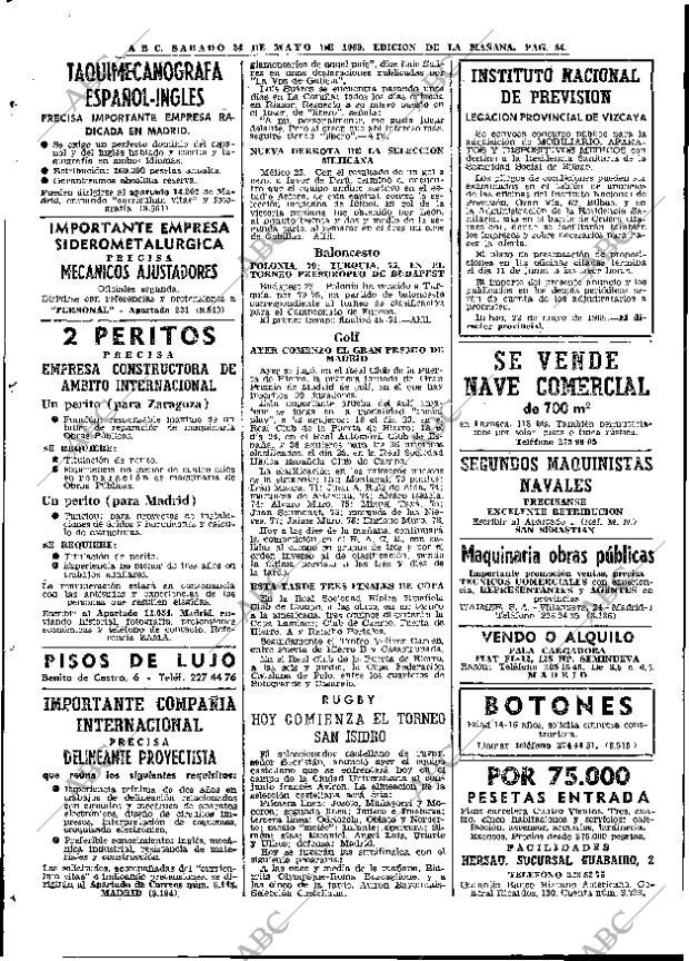 ABC MADRID 24-05-1969 página 114