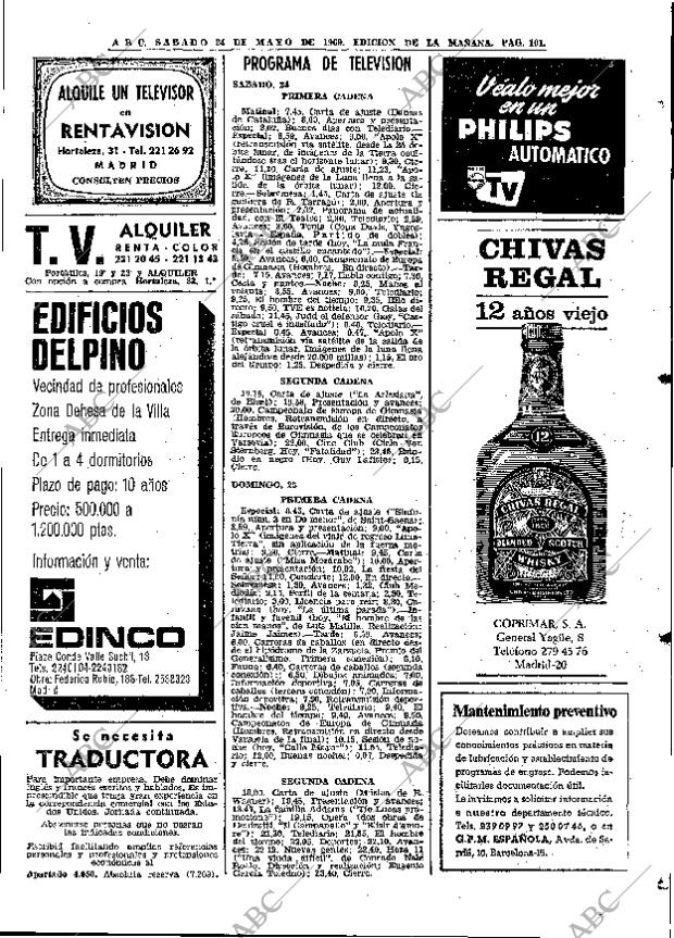 ABC MADRID 24-05-1969 página 131