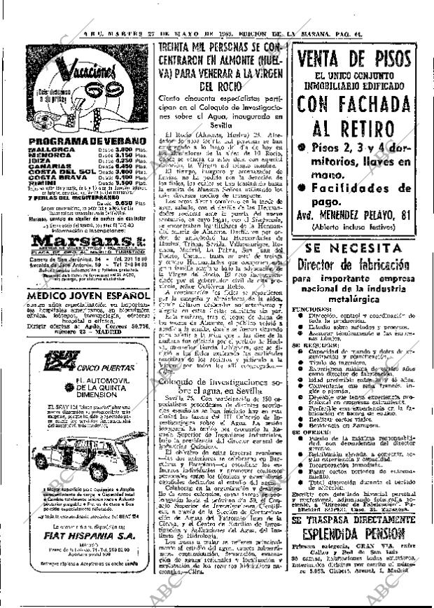 ABC MADRID 27-05-1969 página 66