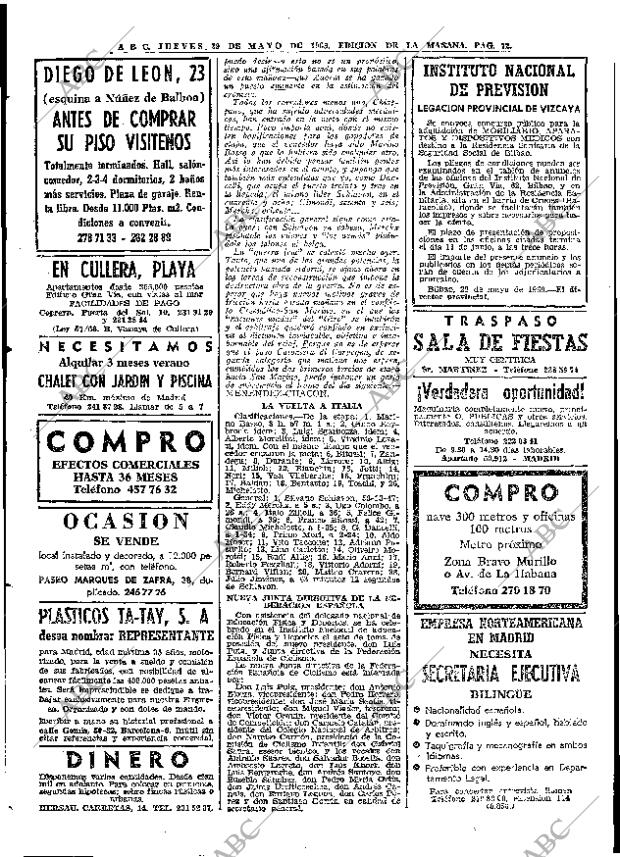 ABC MADRID 29-05-1969 página 90