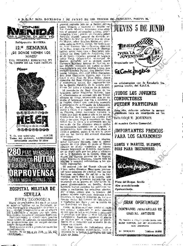 ABC SEVILLA 01-06-1969 página 26