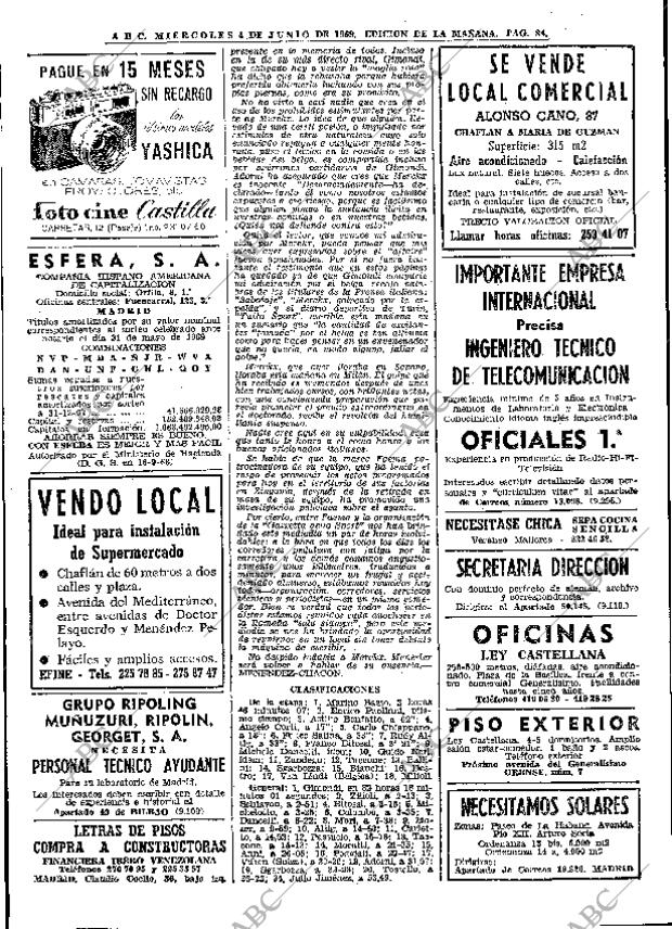 ABC MADRID 04-06-1969 página 84