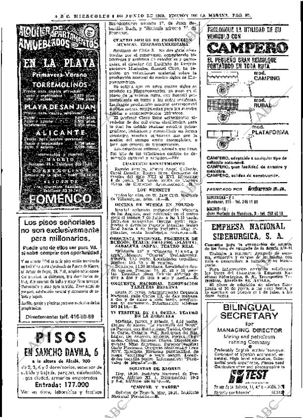 ABC MADRID 04-06-1969 página 92