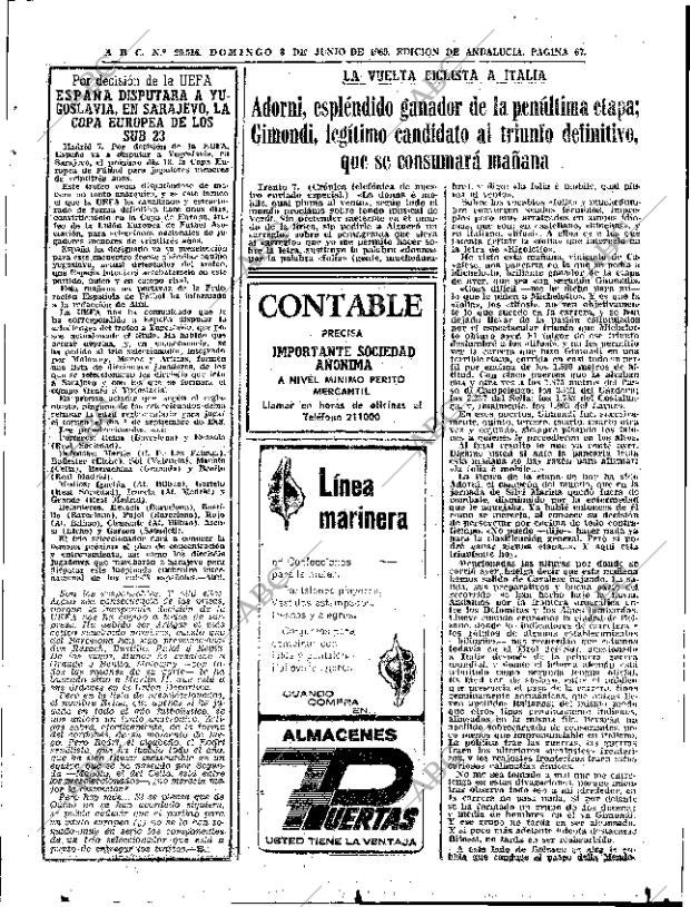 ABC SEVILLA 08-06-1969 página 67