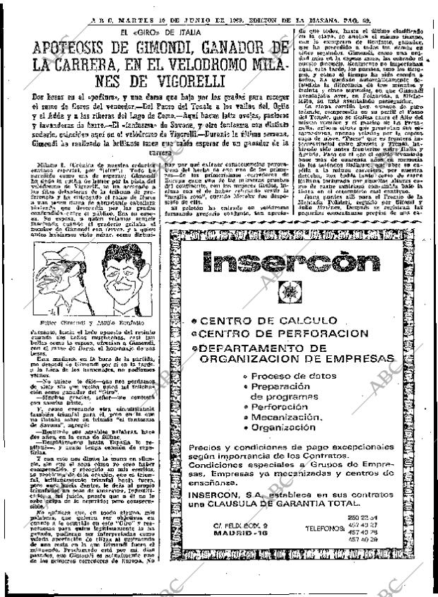 ABC MADRID 10-06-1969 página 69