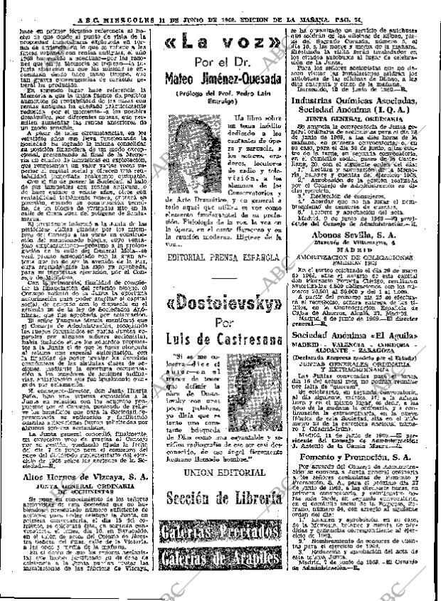 ABC MADRID 11-06-1969 página 74