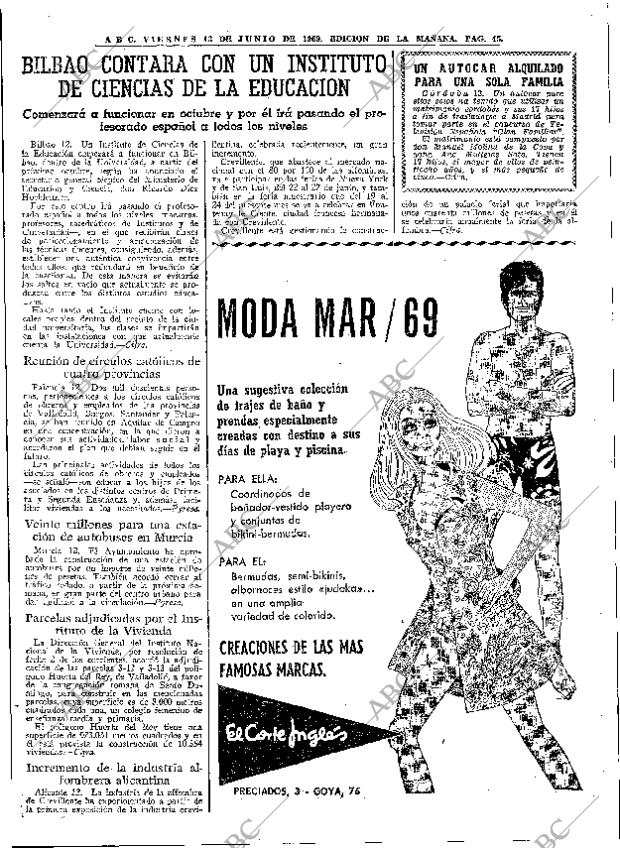 ABC MADRID 13-06-1969 página 45