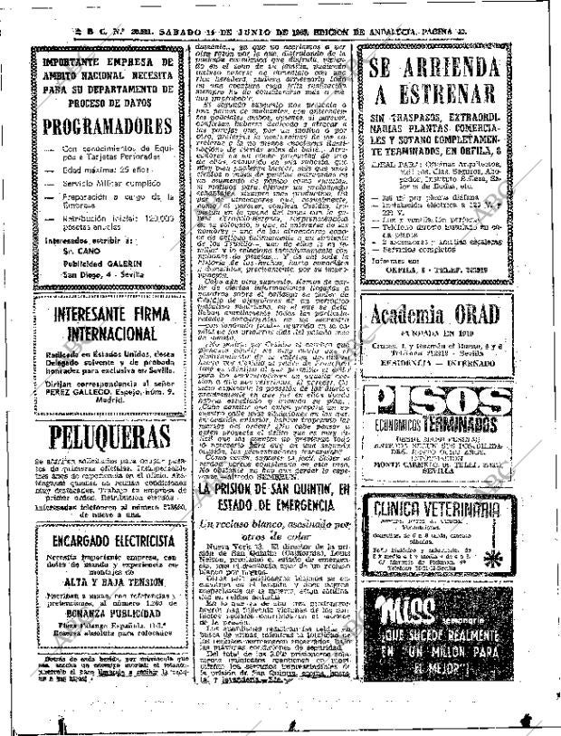 ABC SEVILLA 14-06-1969 página 42