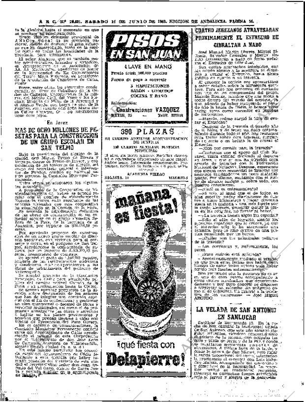 ABC SEVILLA 14-06-1969 página 54