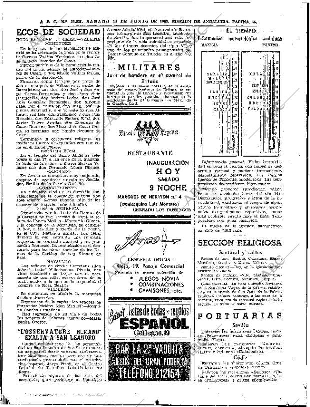 ABC SEVILLA 14-06-1969 página 56