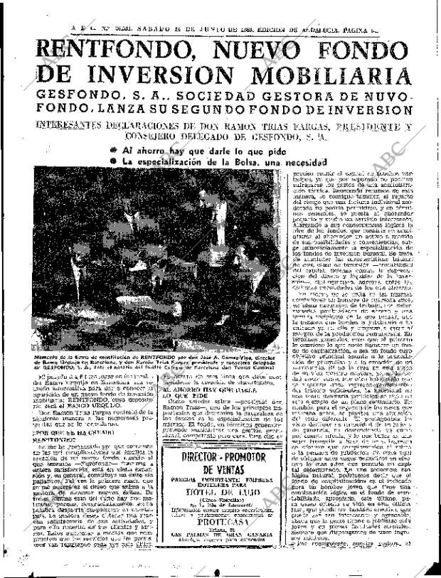 ABC SEVILLA 14-06-1969 página 61