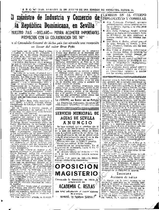 ABC SEVILLA 14-06-1969 página 65