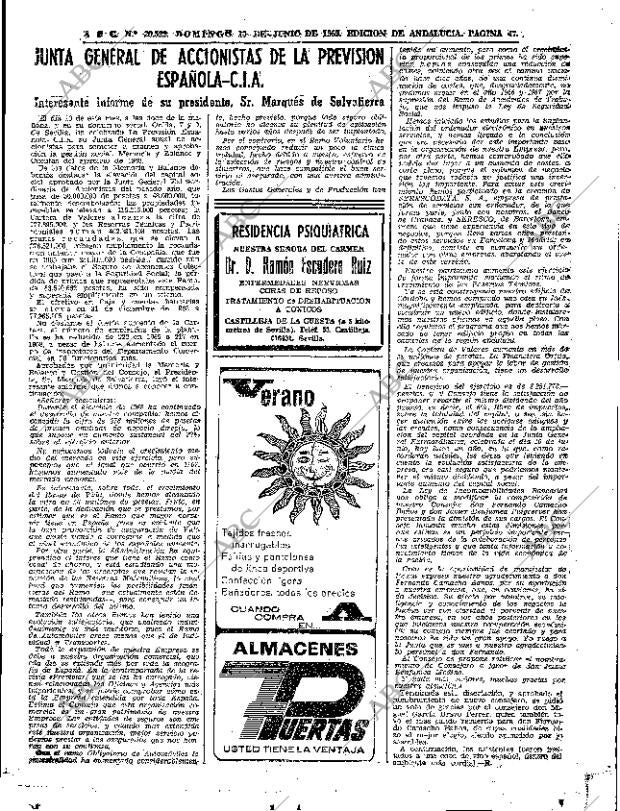 ABC SEVILLA 15-06-1969 página 47