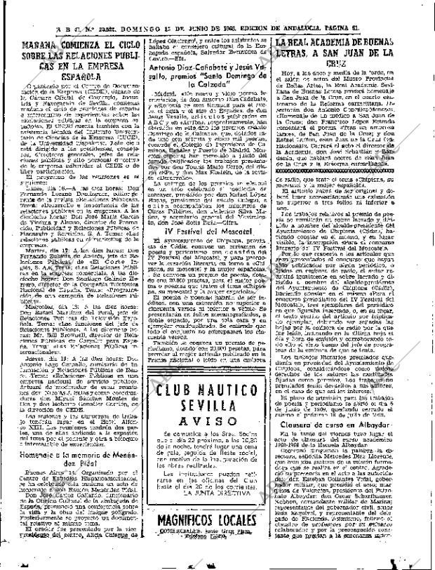 ABC SEVILLA 15-06-1969 página 51