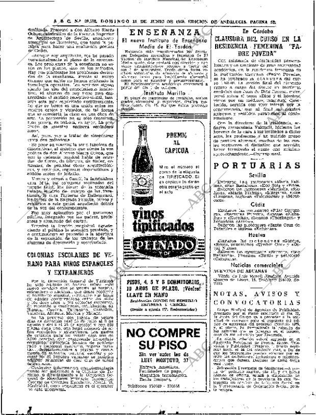ABC SEVILLA 15-06-1969 página 52