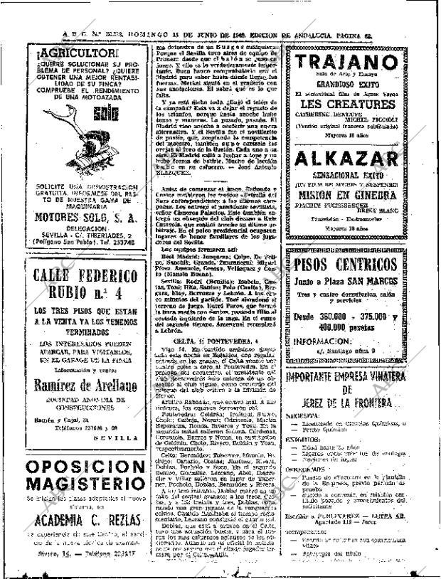 ABC SEVILLA 15-06-1969 página 62