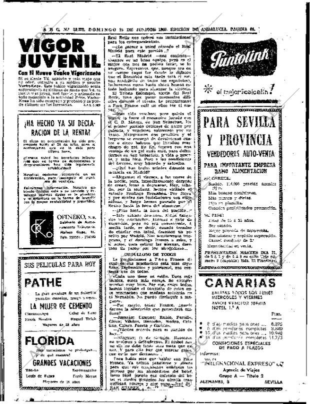 ABC SEVILLA 15-06-1969 página 64