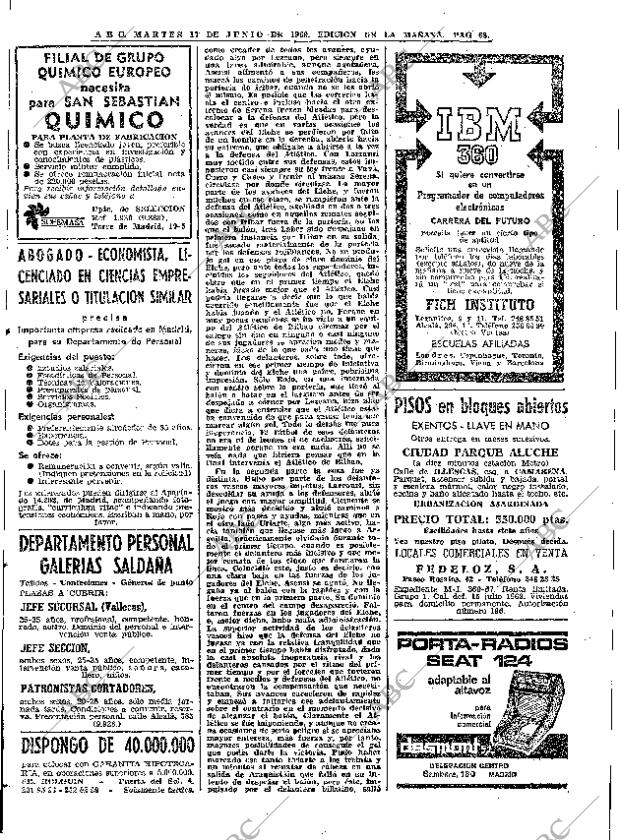 ABC MADRID 17-06-1969 página 68