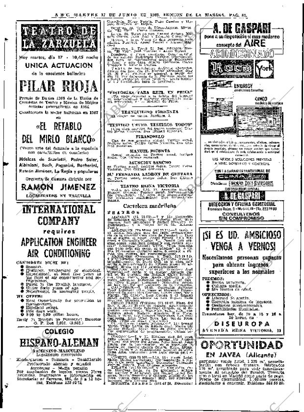 ABC MADRID 17-06-1969 página 84