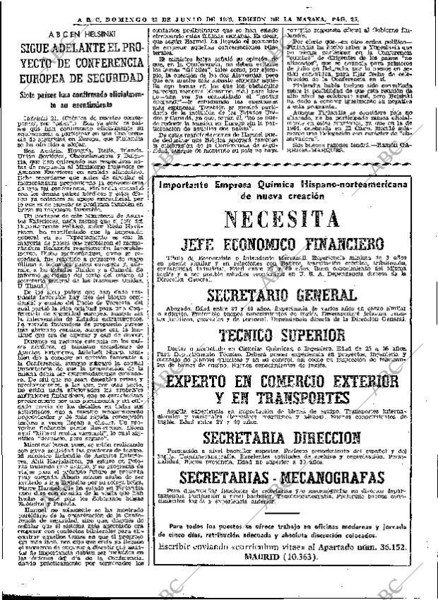 ABC MADRID 22-06-1969 página 25