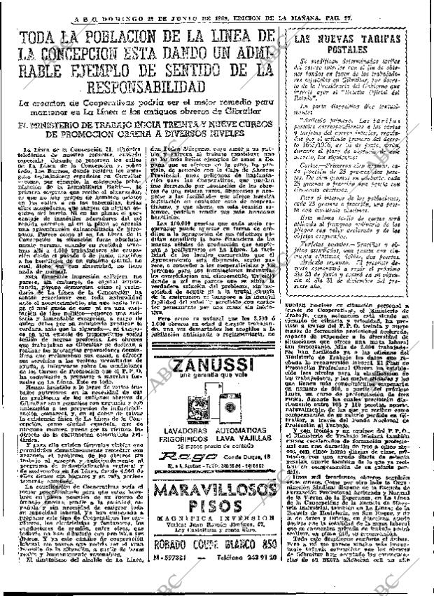 ABC MADRID 22-06-1969 página 27