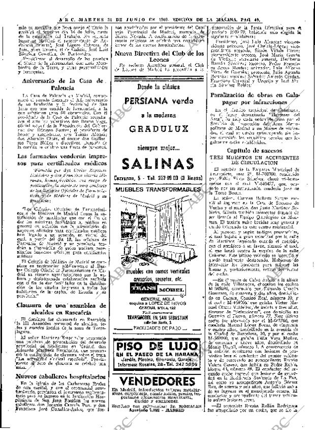 ABC MADRID 24-06-1969 página 49