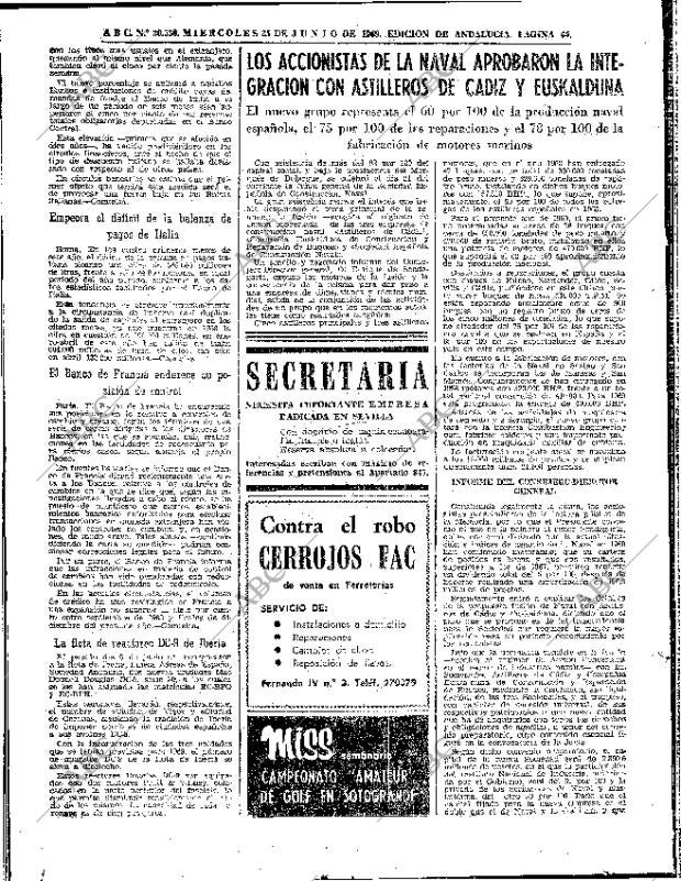 ABC SEVILLA 25-06-1969 página 44