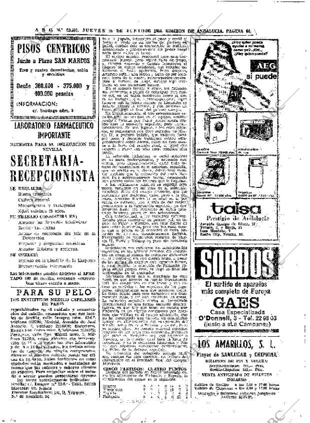 ABC SEVILLA 26-06-1969 página 64