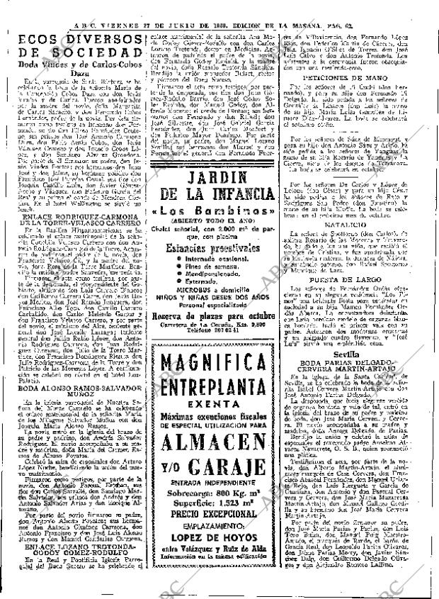 ABC MADRID 27-06-1969 página 64