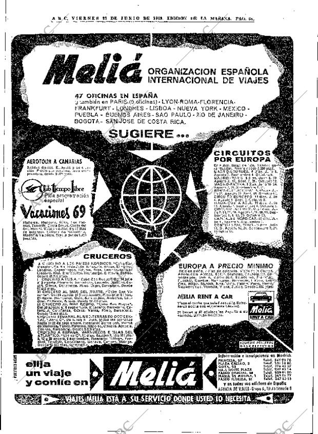 ABC MADRID 27-06-1969 página 66