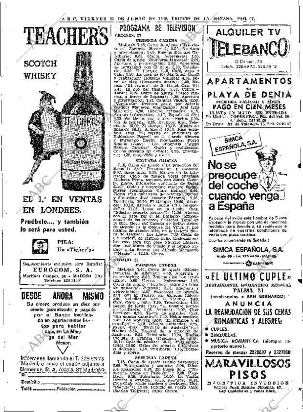 ABC MADRID 27-06-1969 página 99