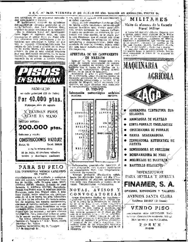 ABC SEVILLA 27-06-1969 página 84