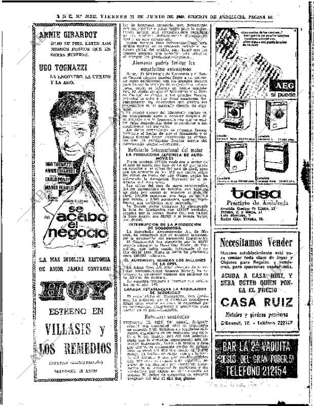 ABC SEVILLA 27-06-1969 página 88